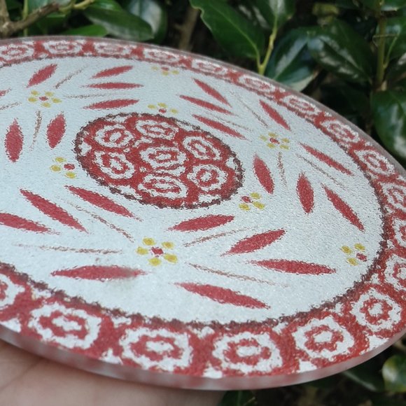 Glass Trivets Hot Pads Vintage Set of 3 Mid Century Modern Kitchen Ware Decor - Picture 2 of 15